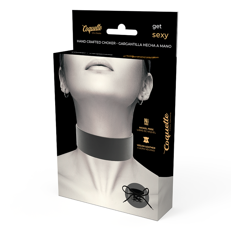 Collar Ajustable Coquette Chic Desire: Estilo BDSM y Fetish en PU Leather Vegano para Looks Atrevidos