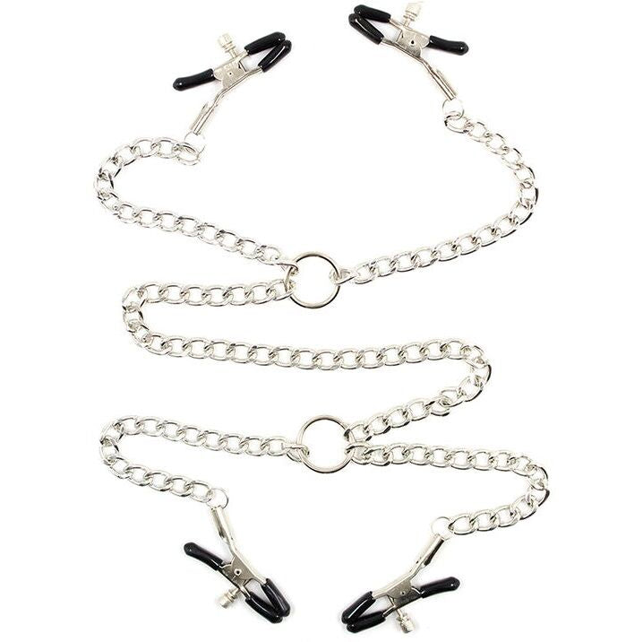 Pinzas de Pezones con Cadenas OHMAMA FETISH para Estimulación Sensual