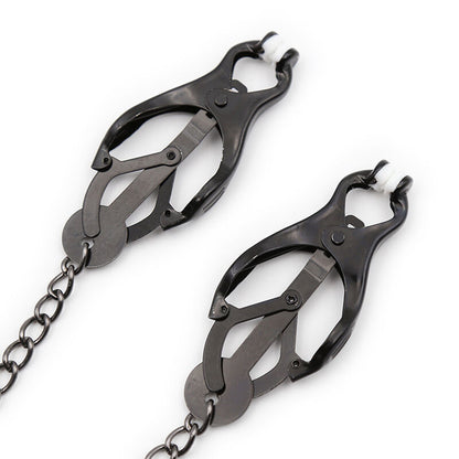 Pinzas para Pezones Japonesas con Cadena Negra OHMAMA FETISH