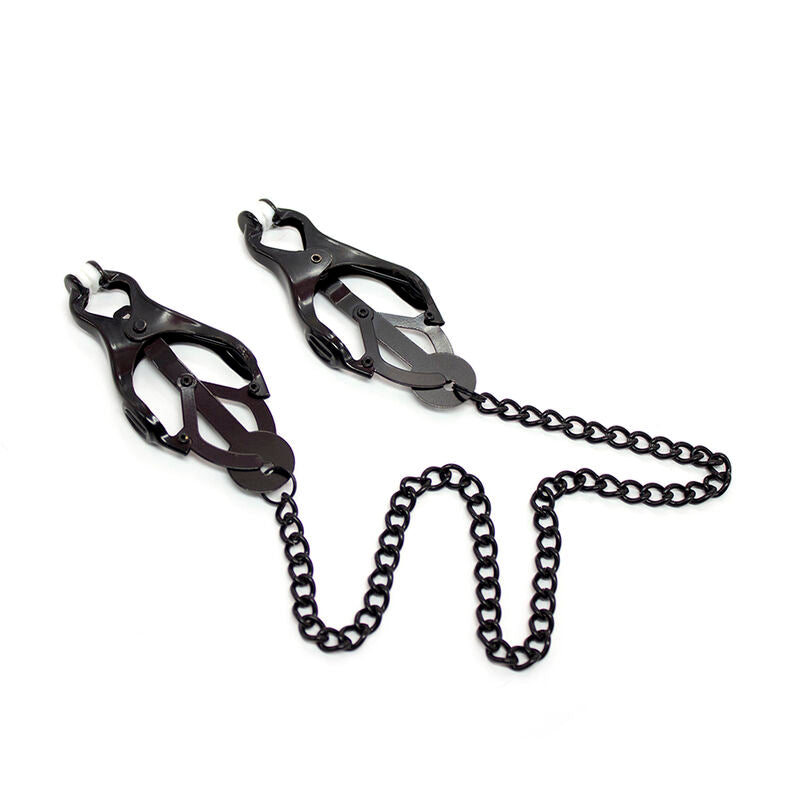 Pinzas para Pezones Japonesas con Cadena Negra OHMAMA FETISH