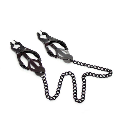 Pinzas para Pezones Japonesas con Cadena Negra OHMAMA FETISH