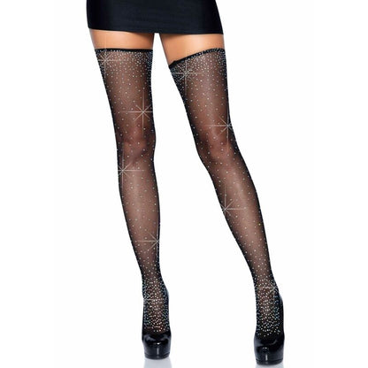 LEG AVENUE - MEDIAS BRILLANTES CON LIGUERO TALLA ÚNICA