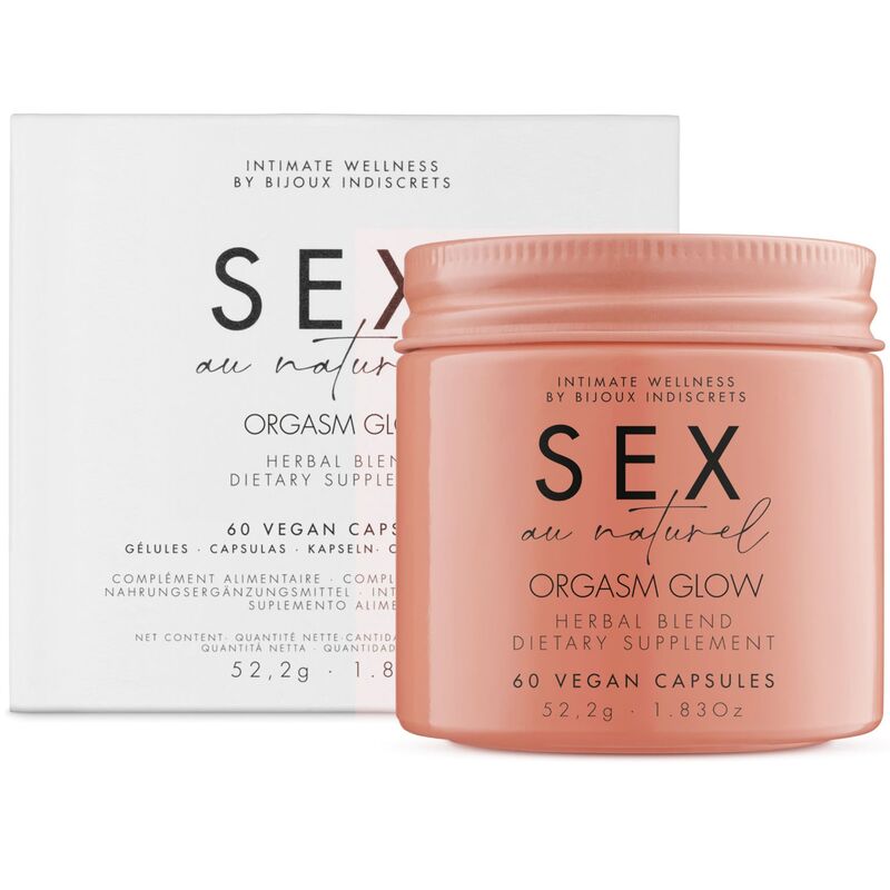 Orgasm Glow - Suplemento Natural para Mejorar la Libido y Aliviar el Estrés - 60 Cápsulas Veganas