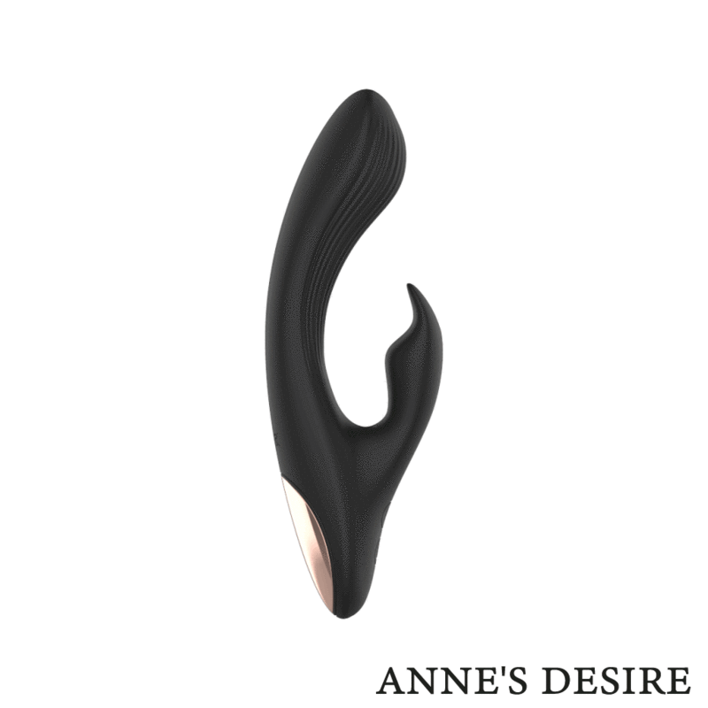 Vibrador Rabbit Negro con Control Remoto y Tecnología WatchMe - ANNE'S DESIRE