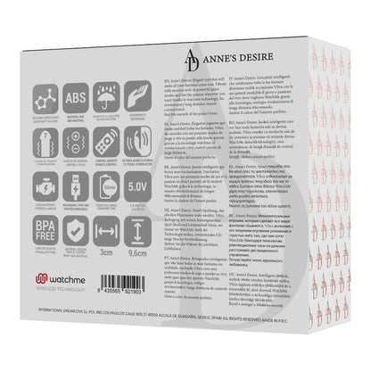 Panty Vibrador Negro con Tecnología WatchMe - Colección Anne's Desire