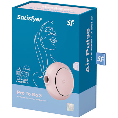 Satisfyer Pro To Go 3: Estimulador y Vibrador Dual en Color Negro para el Placer Portátil