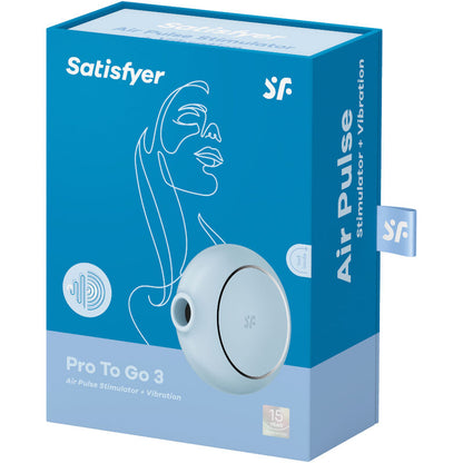 Satisfyer Pro To Go 3: Estimulador y Vibrador Dual en Color Negro para el Placer Portátil