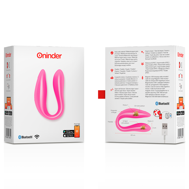 "Explora ONINDER DOUBLE PLEASURE: Innovador Vibrador con App para Conexión y Placer en Pareja"