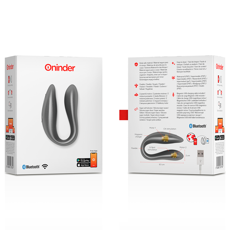 "Explora ONINDER DOUBLE PLEASURE: Innovador Vibrador con App para Conexión y Placer en Pareja"
