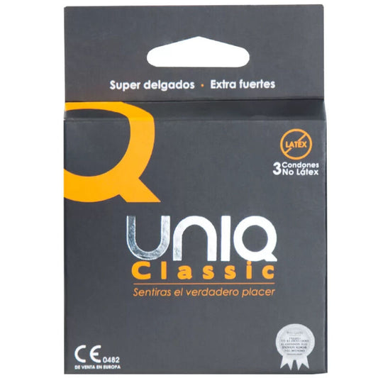 Preservativos Sin Látex UNIQ Classic - Pack de 3 Unidades