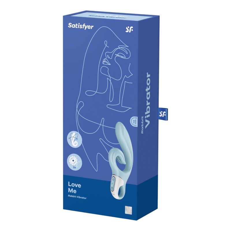 Vibrador Rabbit Azul "Love Me" de Satisfyer - Placer y Estilo