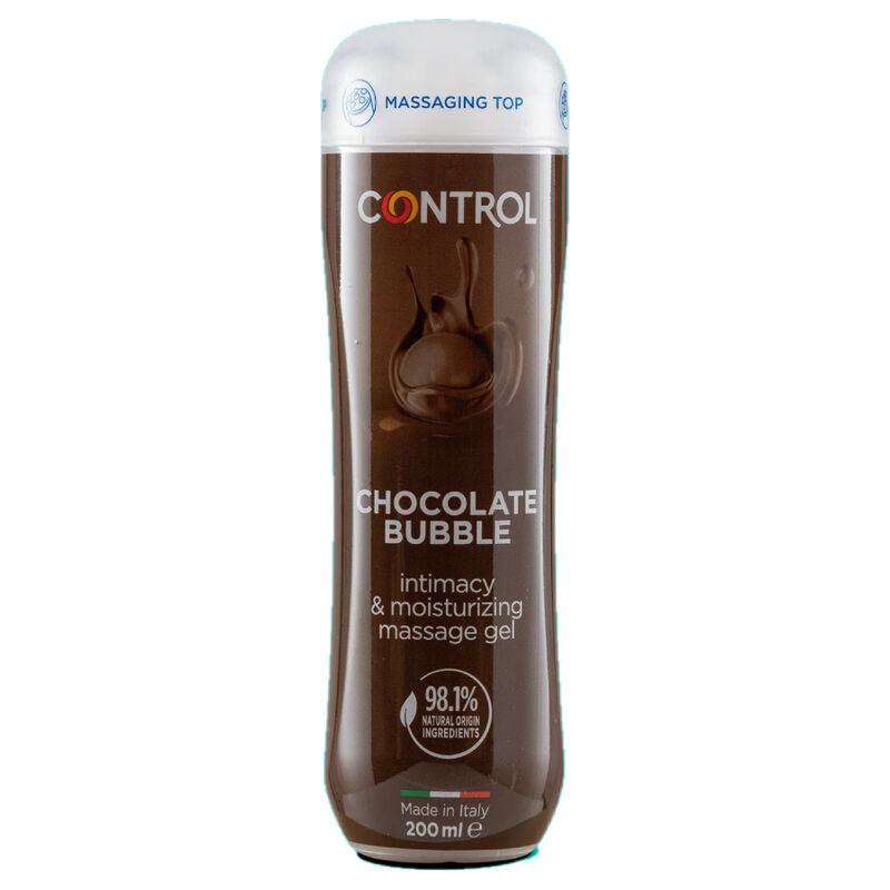 Gel de Masaje 3 en 1 Sabor Chocolate Bubble - 200 ml - CONTROL