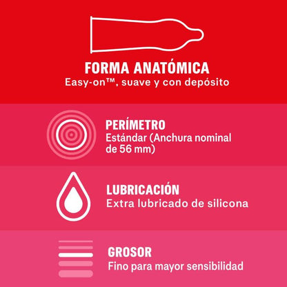 Durex Sensitivo Suave - Condones Ultra Finos 12 Unidades