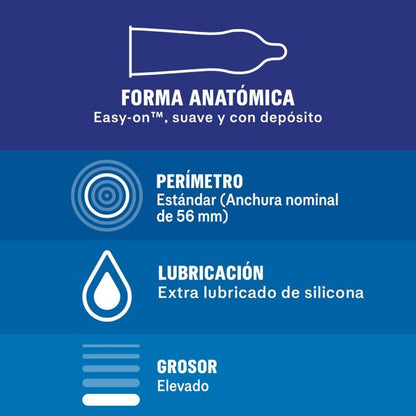 Preservativos Durex Extra Seguro - Pack de 12 unidades para mayor protección