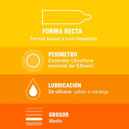 Durex Saboreame - Pack 12 Preservativos Sabor Frutal Multicolor