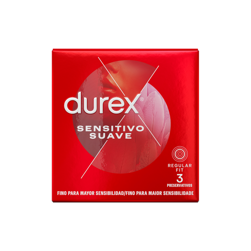 Preservativos Durex Sensitivo Suave - Pack de 3 Unidades para Máxima Delicadeza
