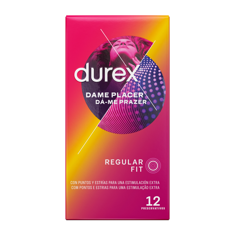 Durex Dame Placer Preservativos - Pack de 12 Unidades para Máximo Disfrute