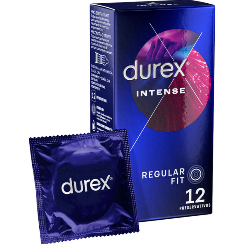 Durex Intense Orgasmic - Condones Estimulantes (Paquete de 12 Unidades)