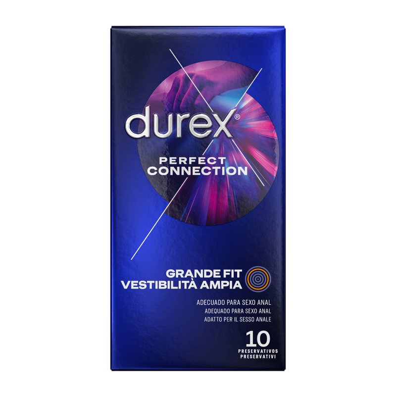 Durex Perfect Connection: Preservativos Extra Lubricados para Mayor Seguridad y Placer en el Sexo Anal, Oral y Vaginal