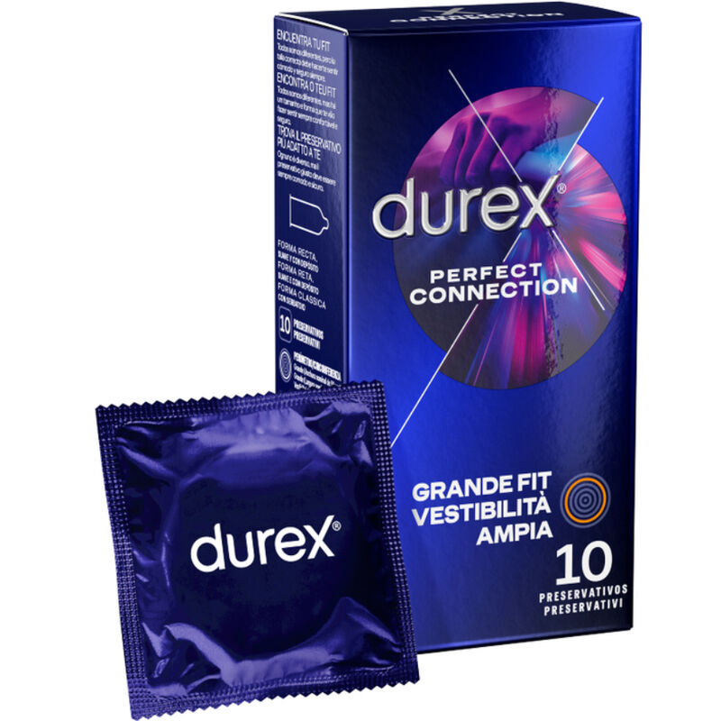 Durex Perfect Connection: Preservativos Extra Lubricados para Mayor Seguridad y Placer en el Sexo Anal, Oral y Vaginal
