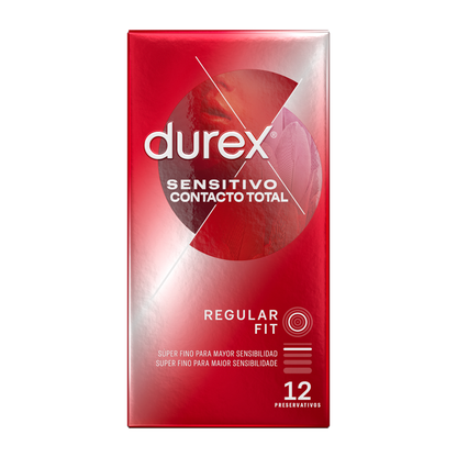 Preservativos Durex Sensitivos Contacto Total - Paquete de 12 Unidades