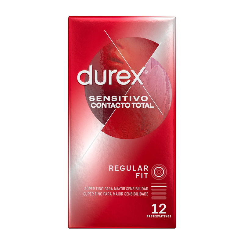 Preservativos Durex Sensitivos Contacto Total - Paquete de 12 Unidades