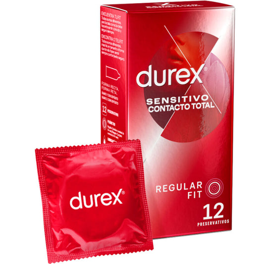 Preservativos Durex Sensitivos Contacto Total - Paquete de 12 Unidades