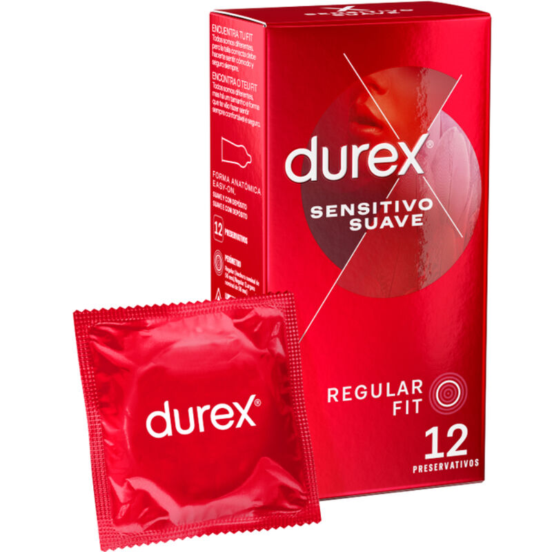 Durex Sensitivo Suave - Condones Ultra Finos 12 Unidades