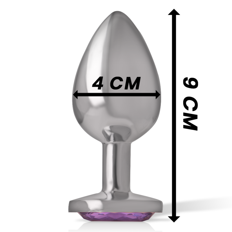 Plug Anal de Metal de Aluminio con Cristal Violeta Talla L - INTENSE