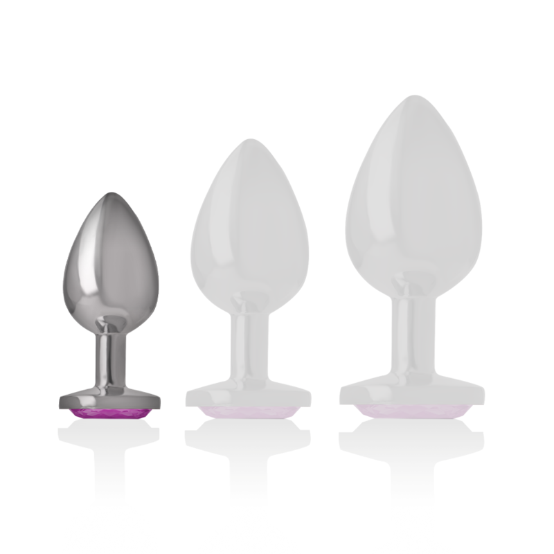 Plug Anal de Aluminio con Cristal Rosa - Talla S - Intense