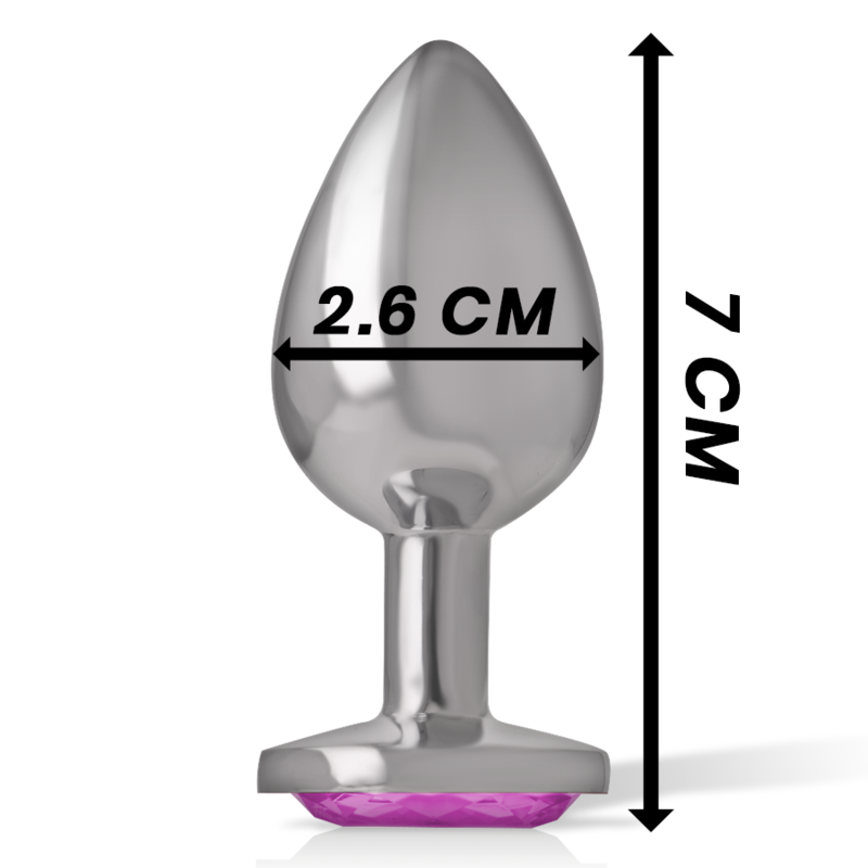 Plug Anal de Aluminio con Cristal Rosa - Talla S - Intense