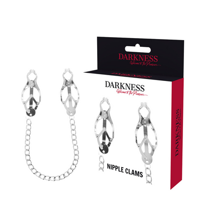 Abrazaderas de Metal para Pezones con Cadena - DARKNESS Sensual Accesorio