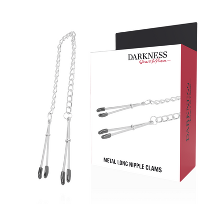 Pinzas Ajustables para Pezones de Metal - Darkness: Sensaciones Intensas y Comodidad