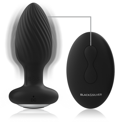 Plug rotador anal con control remoto  – Doble Estimulación, Placer Total