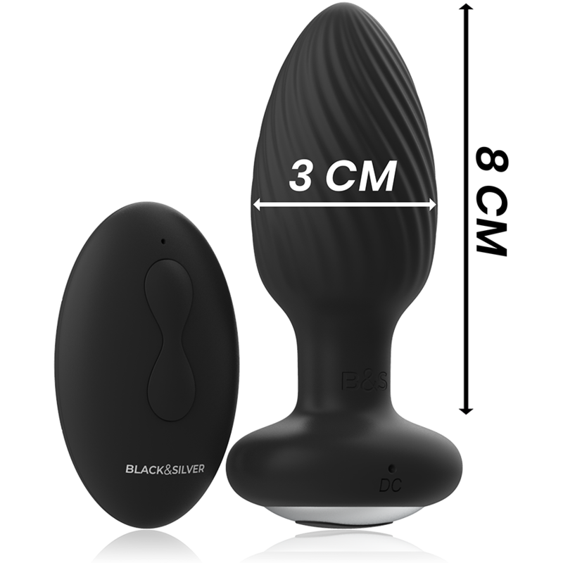 Plug rotador anal con control remoto  – Doble Estimulación, Placer Total