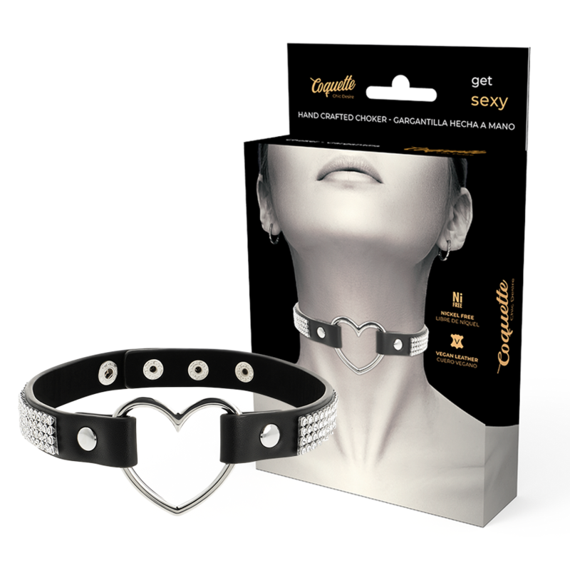 Collares Coquette Chic Desire: Elegancia Fetish en Cuero Vegano para tus Looks Atrevidos
