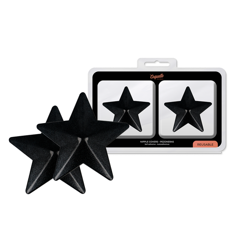 Cubre Pezones en Forma de Estrellas Negras - Coquette Chic Desire