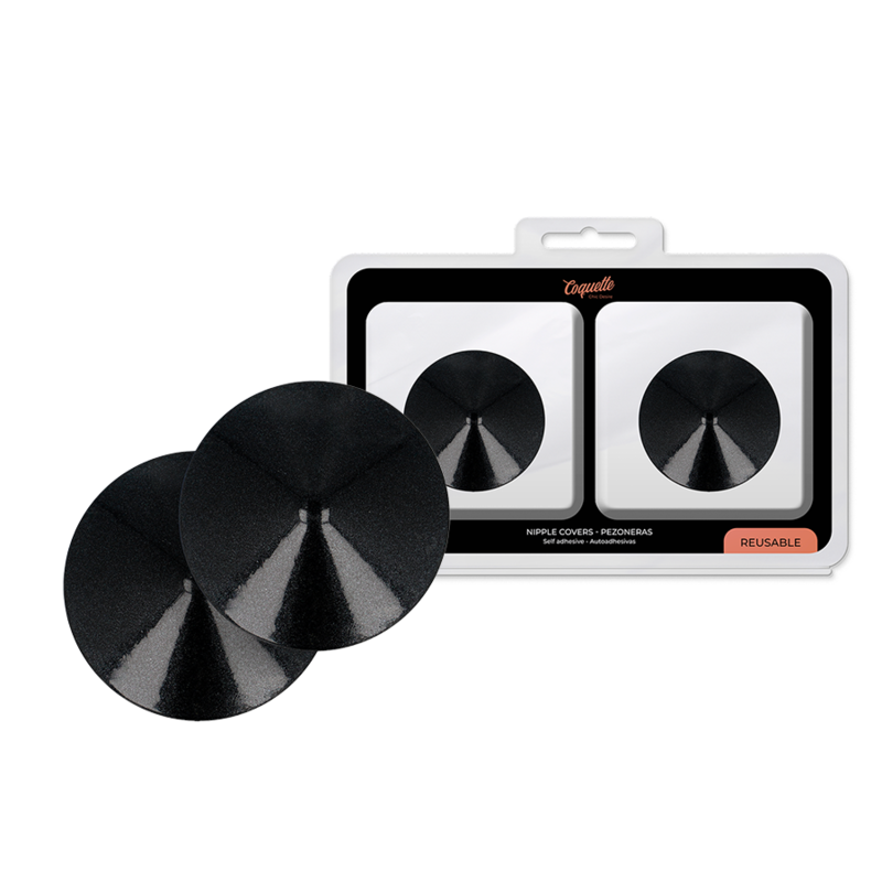 Cubrepezones Coquette Chic Desire - Diseño Circular Negro