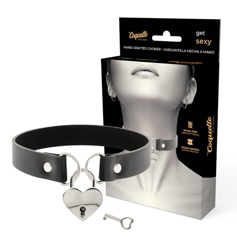 Collar Fetiche de Cuero Vegano Coquette Chic Desire: Elegancia y Placer con Detalles Exclusivos para la Mujer Moderna