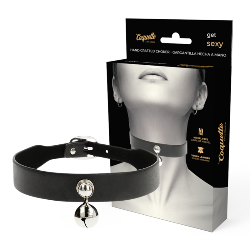 Collar Fetiche de Cuero Vegano Ajustable – Coquette Chic Desire: Elegancia y Confort para la Mujer Moderna