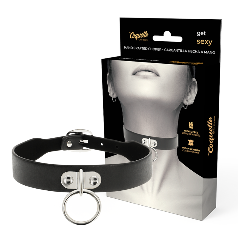 Collar Fetiche de Cuero Vegano Coquette Chic Desire: Elegancia y Confort para la Mujer Moderna