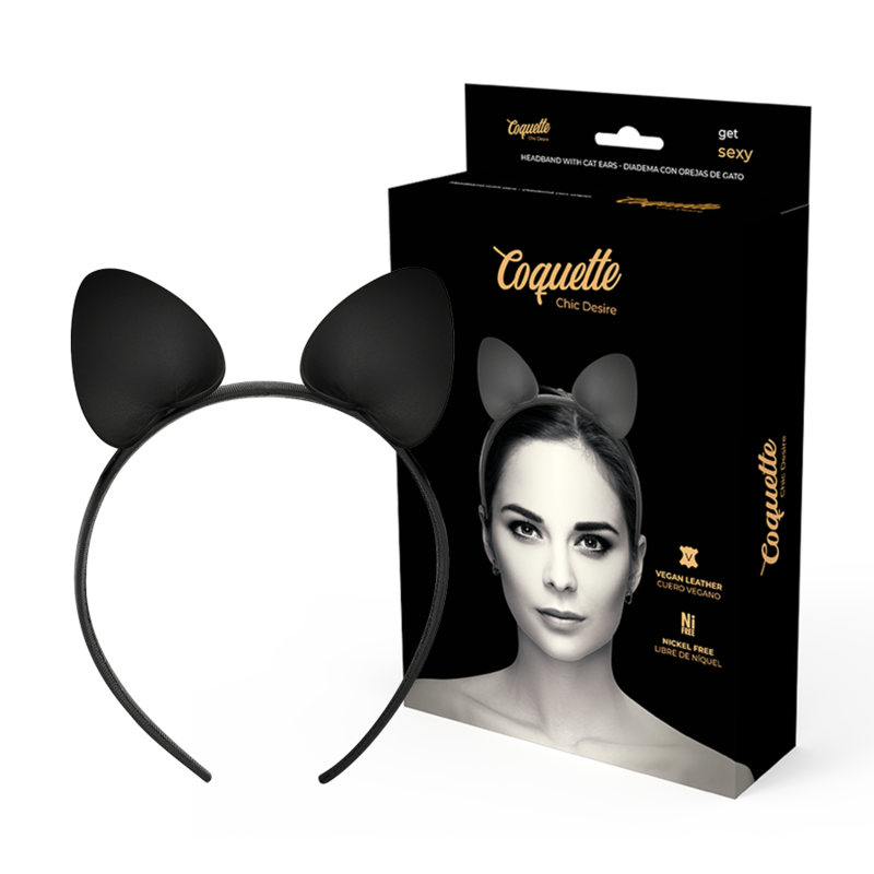 Diadema con Orejas de Gato Coquette Chic Desire - Accesorio Elegante y Divertido