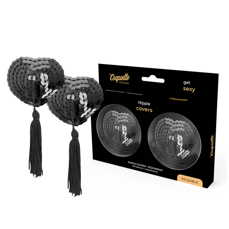 Cubre-pezones Seductores Coquette Chic Desire con Cinta Autoadhesiva: Elegancia y Comodidad en Juguetería Íntima