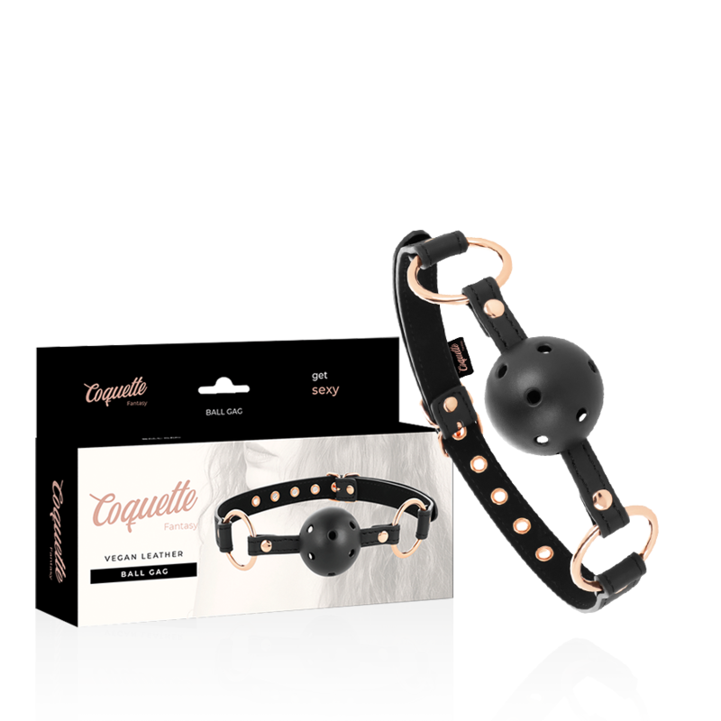 Mordaza Transpirable de Cuero Vegano Coquette Chic Desire - Fantasy Erótico