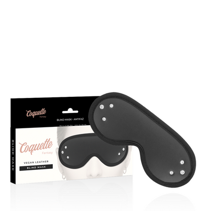 Máscara de Cuero Vegano Coquette Chic Desire Fantasy: Ideal para Juegos de Bondage y BDSM Seguros.