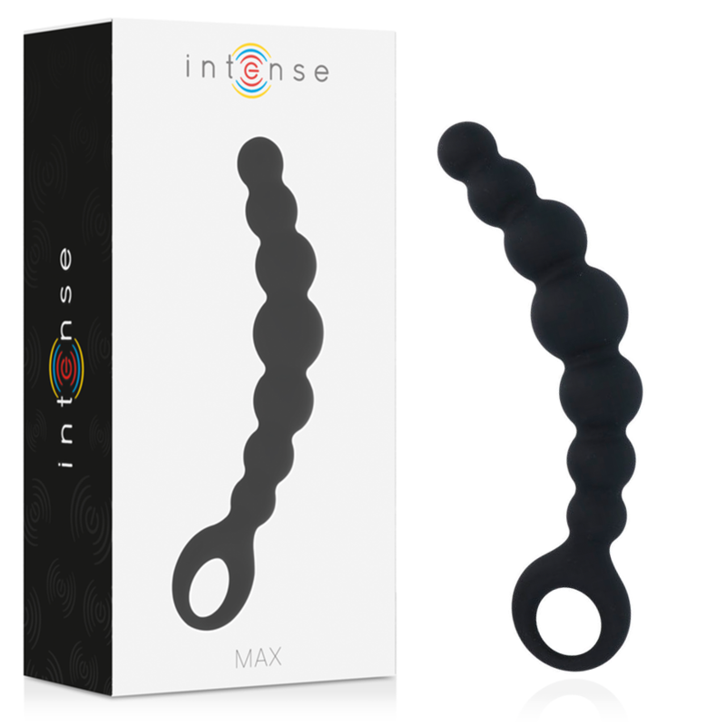 Cuentas Anales Intense Max en Negro - Estimulación Íntima y Placer Maximizado