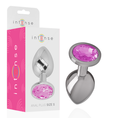 Plug Anal de Aluminio con Cristal Rosa - Talla S - Intense