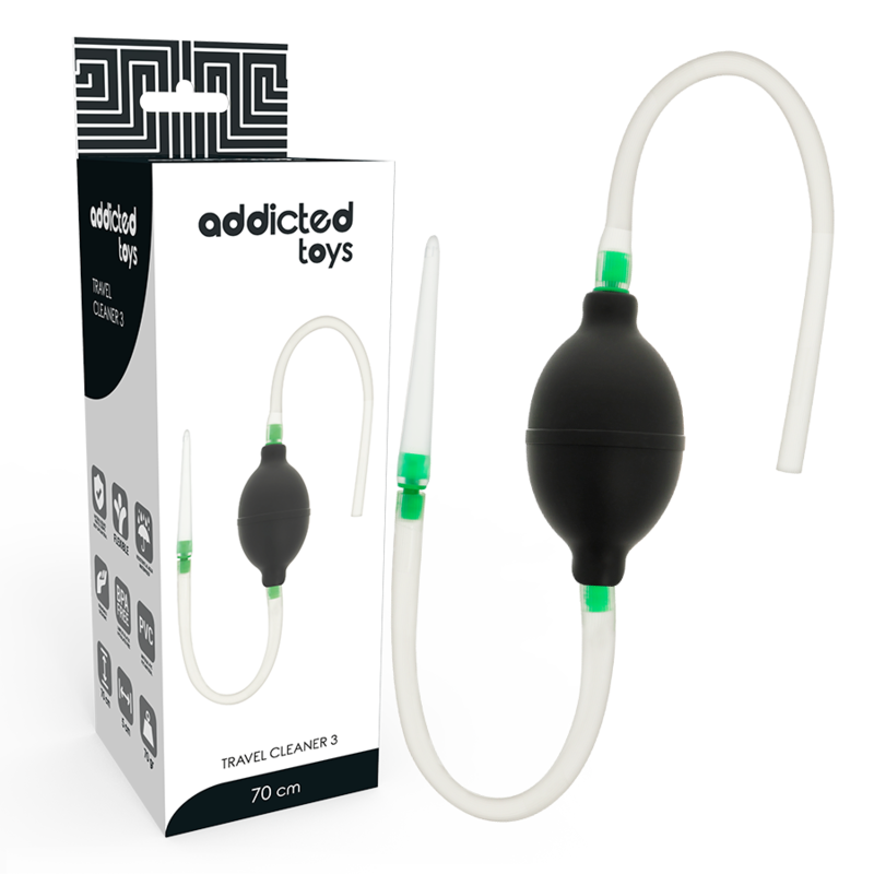 Kit de Enema Negro - Juguetes Addicted para una Experiencia Segura y Confortable
