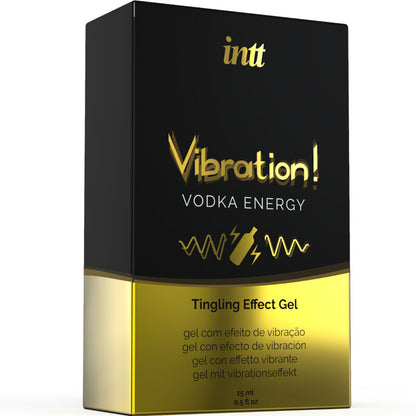 Gel Estimulante Vibration Vodka de INTT: Sensaciones Vibrantes para tus Momentos Íntimos con Sabor a Vodka Energizante - 15 ml