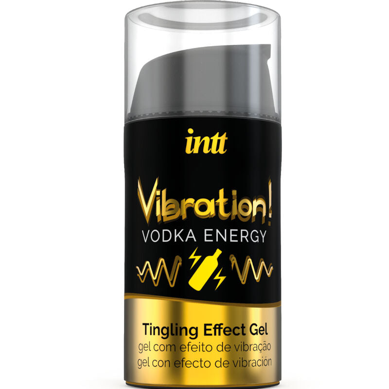Gel Estimulante Vibration Vodka de INTT: Sensaciones Vibrantes para tus Momentos Íntimos con Sabor a Vodka Energizante - 15 ml